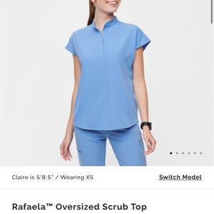 Rafaela baby blue scrub top. Figs, size L